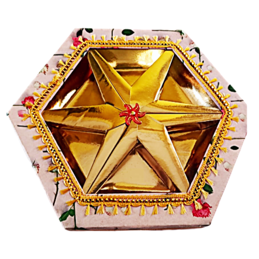 Empty Dry Fruit Boxes in Hexagon Shape - 6 Compartment