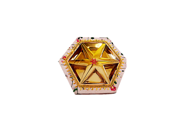 Empty Dry Fruit Boxes in Hexagon Shape - 6 Compartment