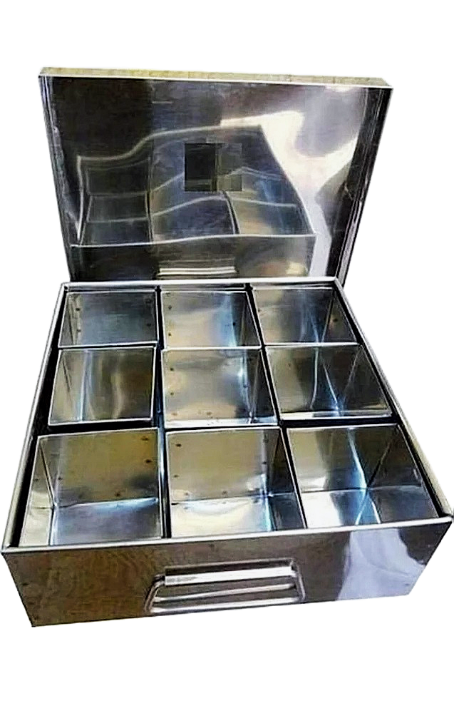 Premium Stainless Steel Masala Dabba with Airtight Lid – Traditional Indian Spice Storage Box