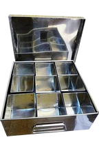 Premium Stainless Steel Masala Dabba with Airtight Lid – Traditional Indian Spice Storage Box