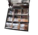 Stainless  Steel Masala / Spices Dabba  with 9 large container inside with tight Lid