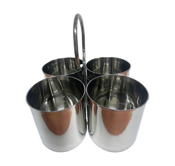 Stainless Steel Serverware Deep Sagdaan / Serving Container - 2, 3, 4 Bowls
