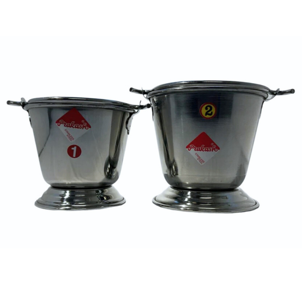 Stainless Steel  Bucket  Plain ( 2 Sizes)  serving ware