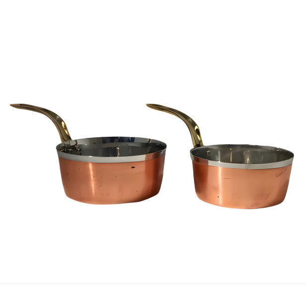 Copper Stainless Steel Mini Saucepan Serving Ware (Plain) - 2 Sizes
