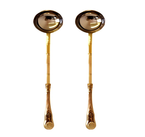 Copper / Stainless Steel Round Head Serving Spoon