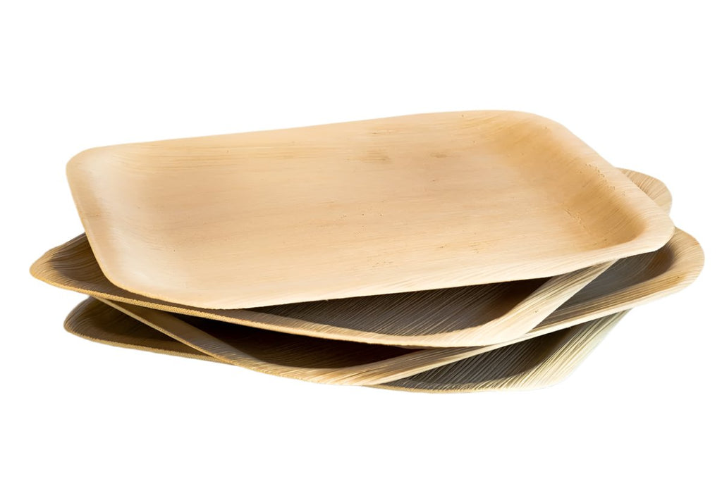 Eco-Friendly Disposable Square Plates - 9 x 9" (Pack of 25 Pcs)