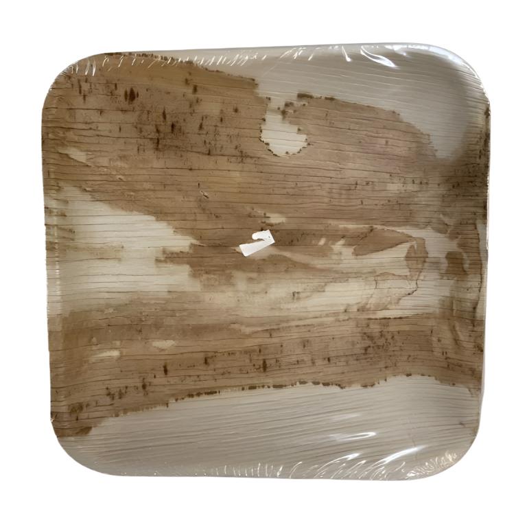Eco-Friendly Disposable Square Plates - 9 x 9" (Pack of 25 Pcs)