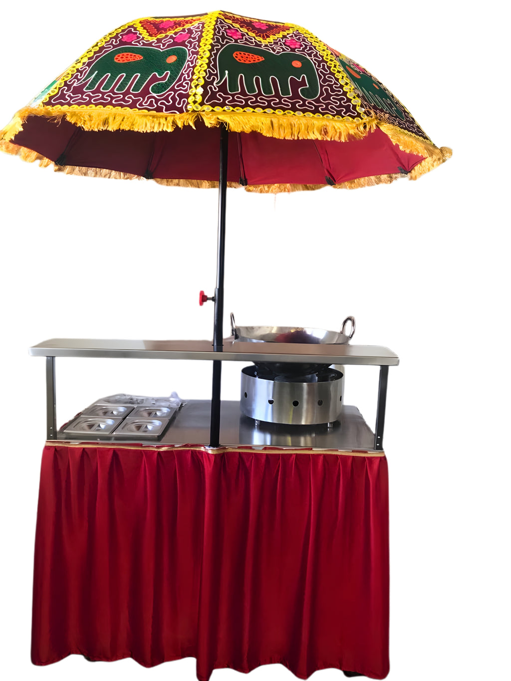 Live Tikki/Chaat Counter Trolly for Catering & Restaurant on Wheels
