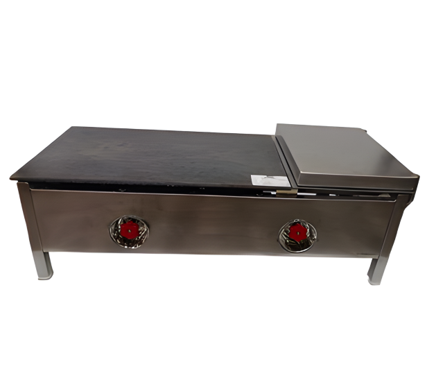 M.S. Roti Bhatti/Grill W/Puffer for Restaurant & Catering with Handle - 51"