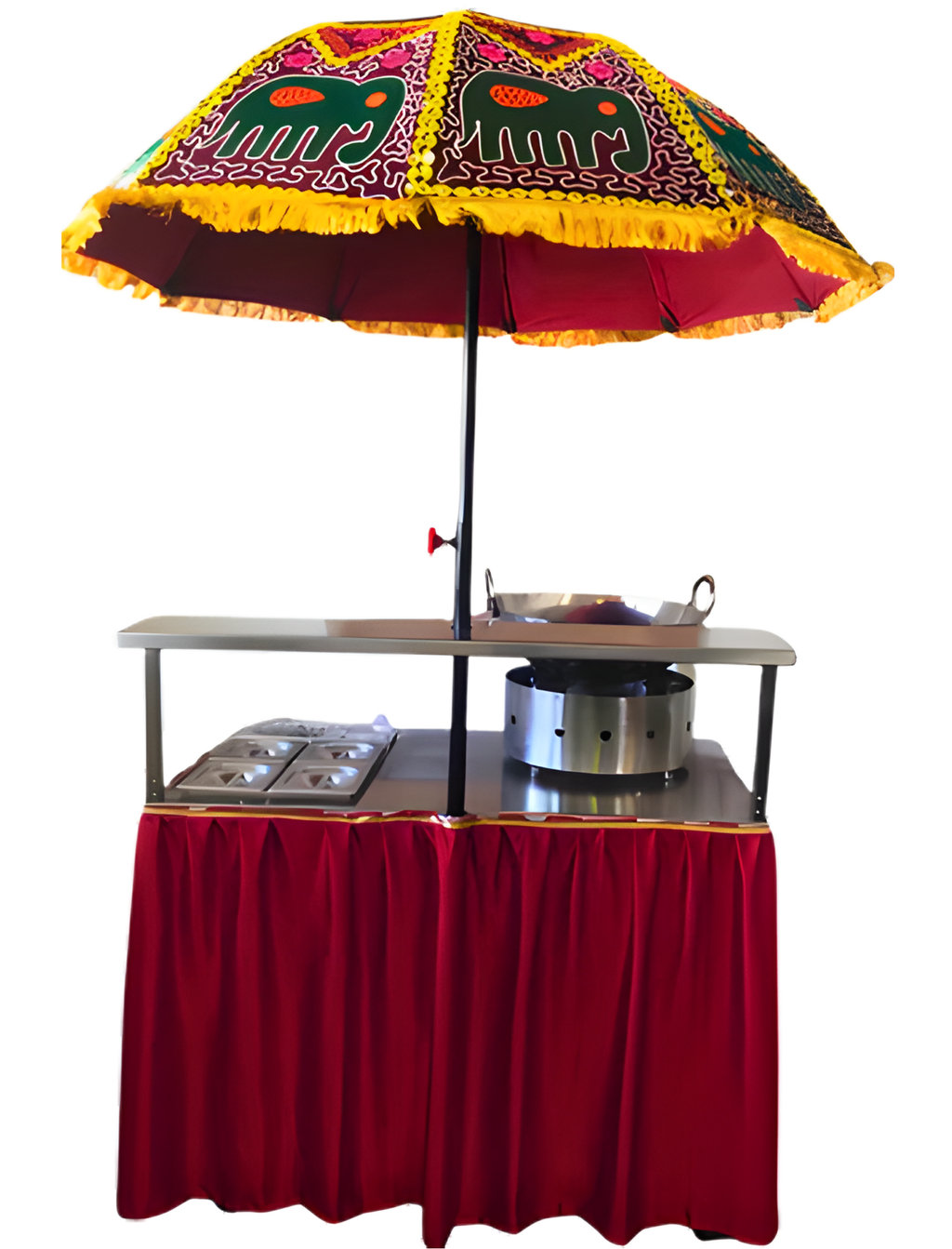Live Tikki/Chaat Counter Trolly for Catering & Restaurant on Wheels