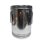 Stainless Steel Round Canister / Atta Dubba (Container/Dabba) w/ Handle