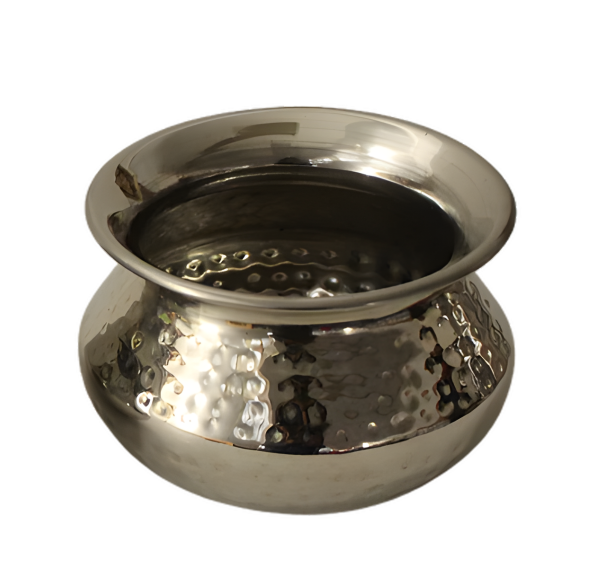 Stainless Steel Hammered Punjabi Handi (3 Sizes)