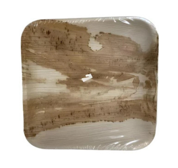 Eco-Friendly Disposable Square Plates - 9 x 9" (Pack of 25 Pcs)