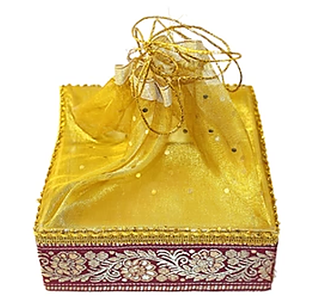 Golden Red Square Tokri