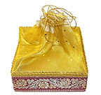Golden Red Square Tokri