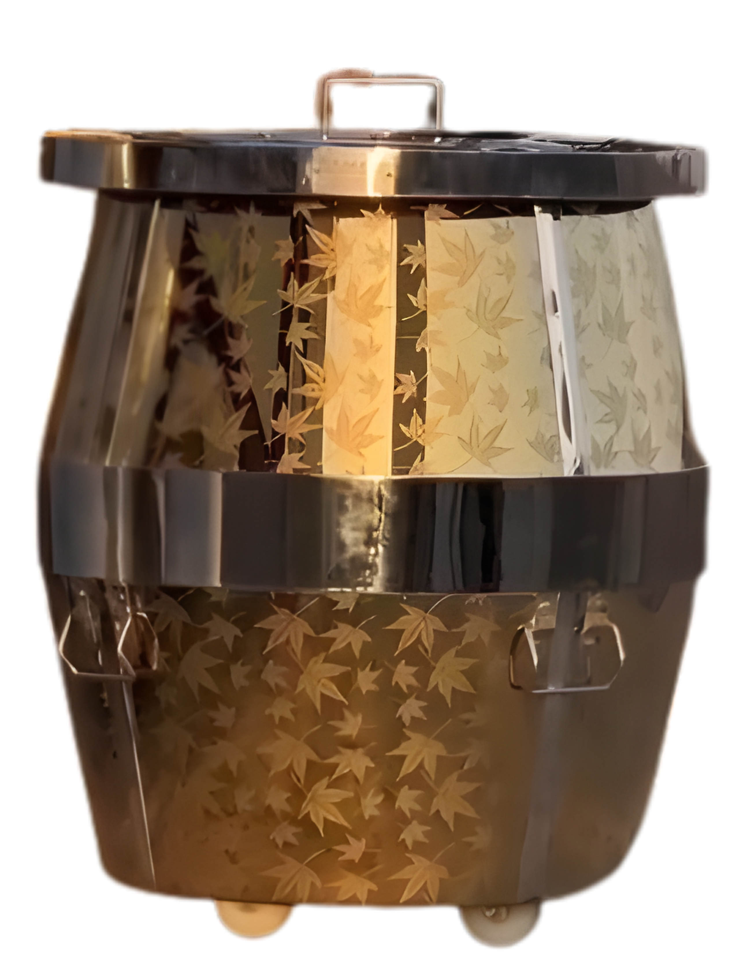 Medium Barrel Shape Charcoal Brass Tandoor (28 × 28 × 32 Inch)