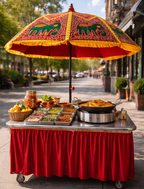 Live Tikki/Chaat Counter Trolly for Catering & Restaurant on Wheels