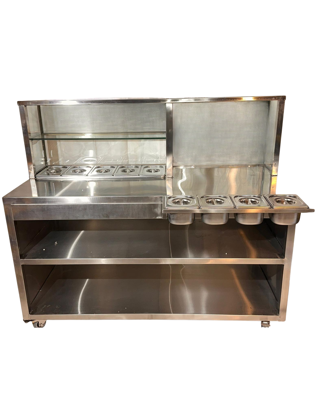 Commercial Stainless Steel Tikki Counter With Tawa & GN Pan