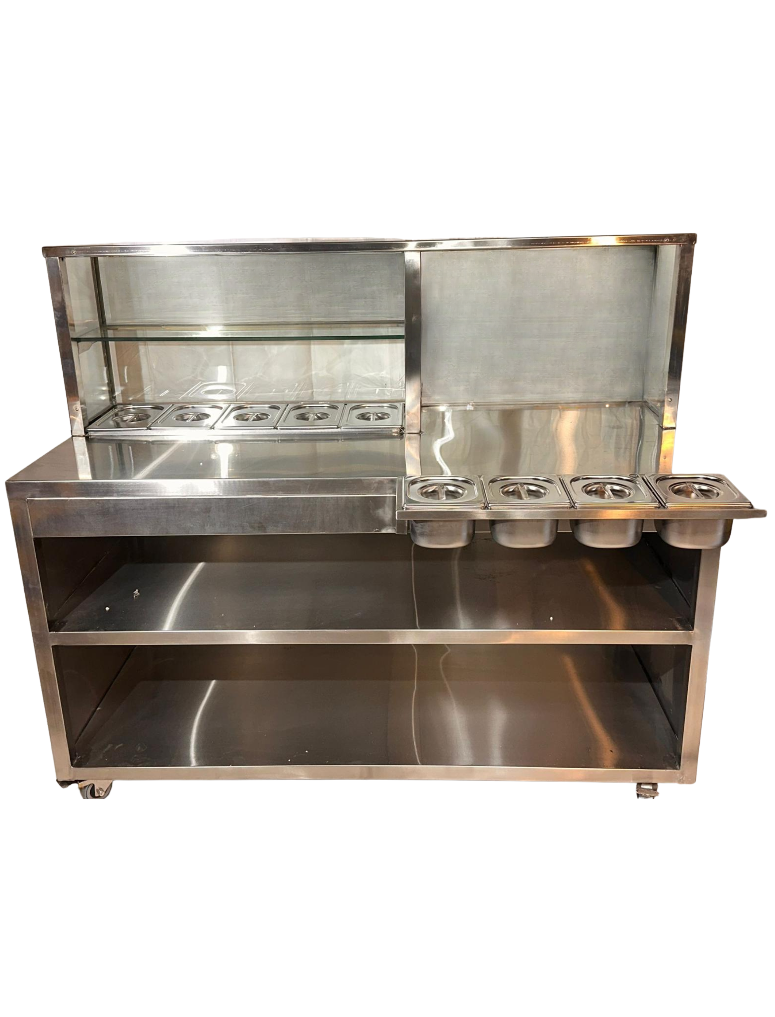 Commercial Stainless Steel Tikki Counter With Tawa & GN Pan