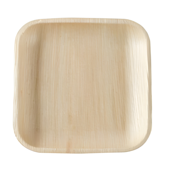Eco-Friendly Disposable Square Plates - 2 Sizes (6 & 10") (Pack of 25 Pcs)