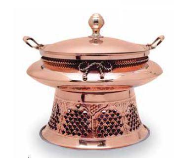 Stainless Steel Copper Aristocrat Style Chafing Dish For Serverware - 7.5 Ltr
