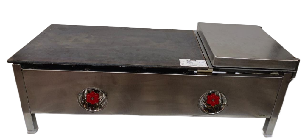 M.S. Roti Bhatti/Grill W/Puffer for Restaurant & Catering with Handle - 51"