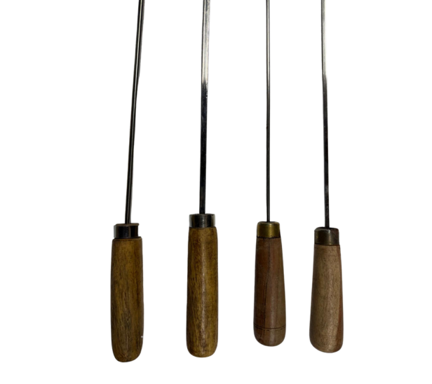 Roti / Bread Wood Handle Tandoor Skewers Pair for Tandoori