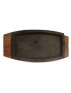 Cast Iron Sizzler Plate with Wooden Base 5