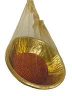 Decorative Golden-Red Bandhani Chhab w/Jholla(Net) (Size - 14 & 18")