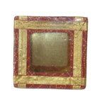 Red Bandhani Sweet Box 1/4 KG  (Square)