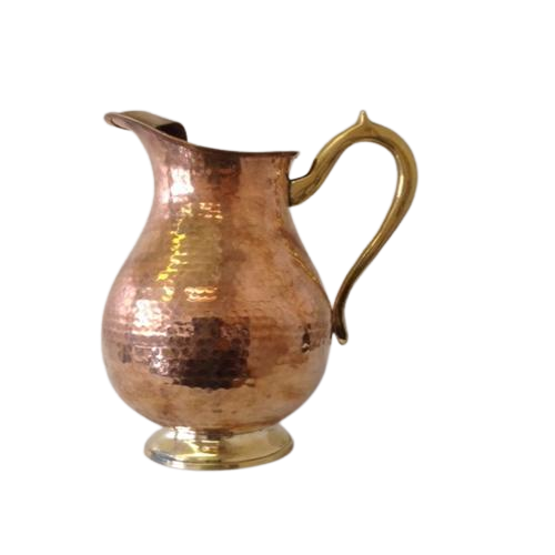 Copper Pitcher Jug with Brass Handle
