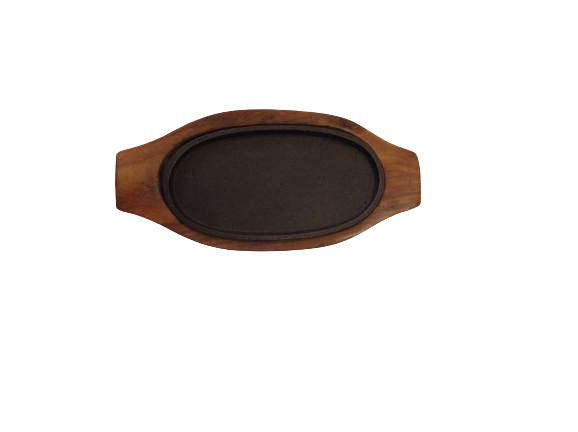 Sizzler Tray with Wooden Base – 6 Inch - 6