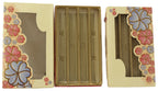 Cream Flower Print Sweet Box 1 Kg 4 Partition