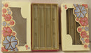Cream Flower Print Sweet Box 1 Kg 4 Partition- S011