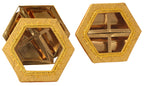 Empty DryFruit Boxes in Hexagon Shape - 4 Compartment (200Gms) - 8x8"