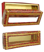 Red Bandhani Sweet Box 125 Grm (Rectangle)