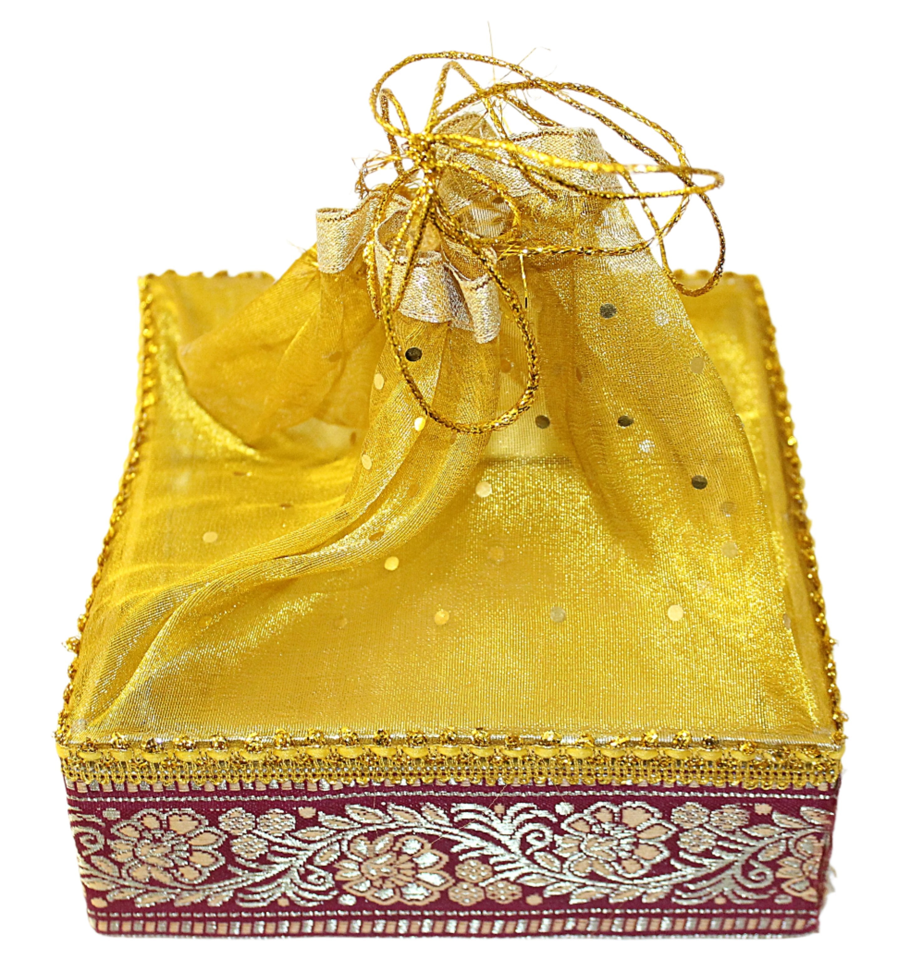 Golden Red Square Tokri