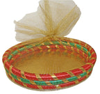 Red Green Round Tokri