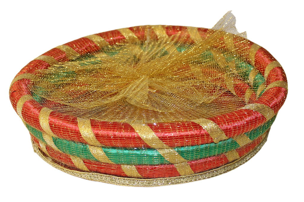 Red Green Round Tokri