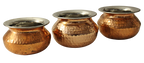 Copper Hammered Punjabi Handi (Serving Bowls) in 3 sizes