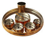 Copper Hammered Thali Set