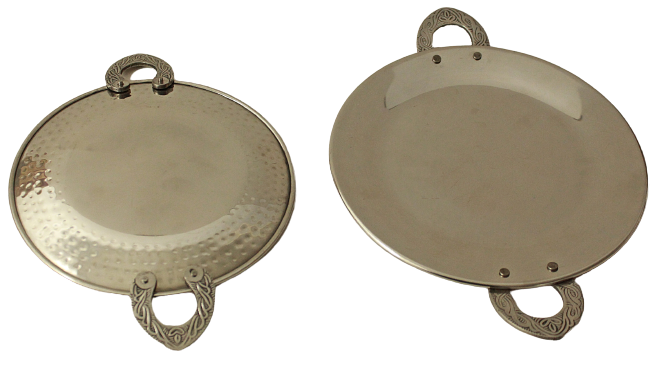 Stainless Steel Hammered Tawa For Serving (3 Sizes)