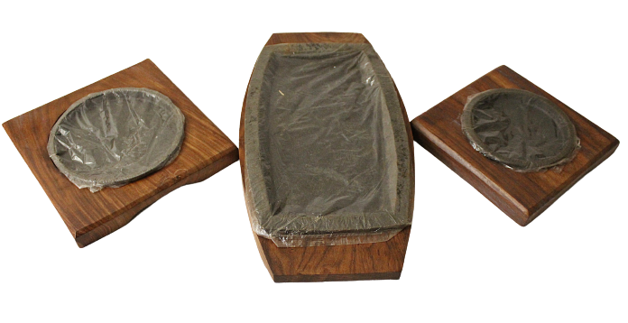Sizzler Plates with Wooden Stands (Oval & Square Shapes) 3
