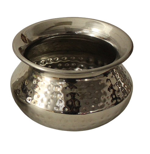 Stainless Steel Hammered Punjabi Handi (3 Sizes)