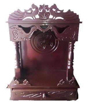Cut Work Wooden Open Puja Mandir/Temple for Home - 24"- LI47