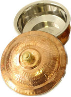 Copper Hammered Handi with Lid - 3 Sizes