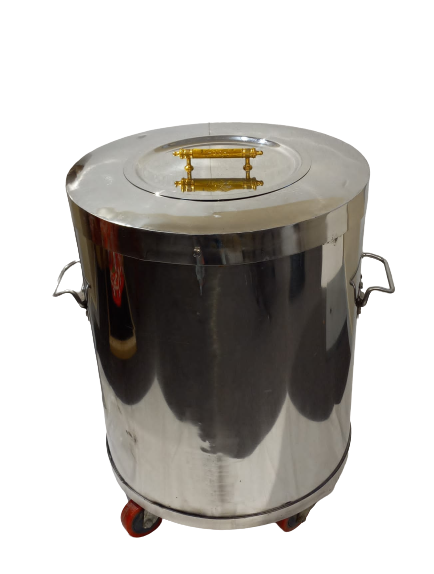 Portable Small Stainless Steel Round Baby Tandoor for Home - 18"