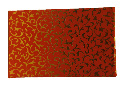 Beautiful Decorative Red Empty Sweet Boxes with Gold Leaf Pattern - 1/2 Kg