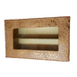 Peach-Colored Indian Sweet Boxes with 2 Compartments - 1/4 Kg Size - Outer: 7" x 4.5" x 1.75", Inner: 6.75" x 4.25" x 1.51"