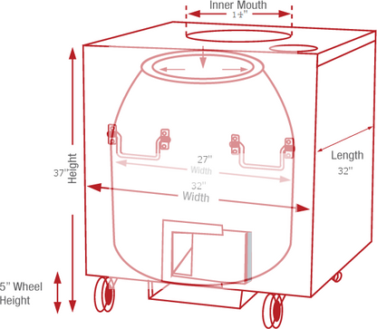 Commercial Restaurant Tandoor Oven | Authentic NSF Certified 34"X34"X37"